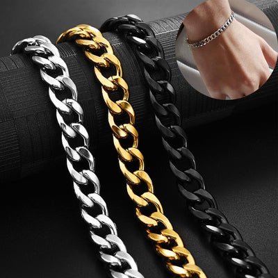 3-11 mm Men Stainless Steel Chain Bracelet