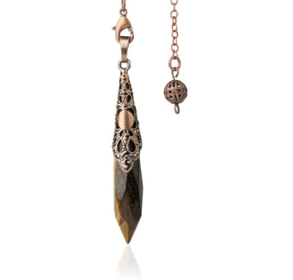 Natural Stone Shuttle Spiritual Pendulums for Dowsing Therapy Divination