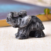 Hand Carved Gemstone 1 PC Elephant Figurine, Natural Stone, Crystal Craft Chakra Meditation, Home Decor