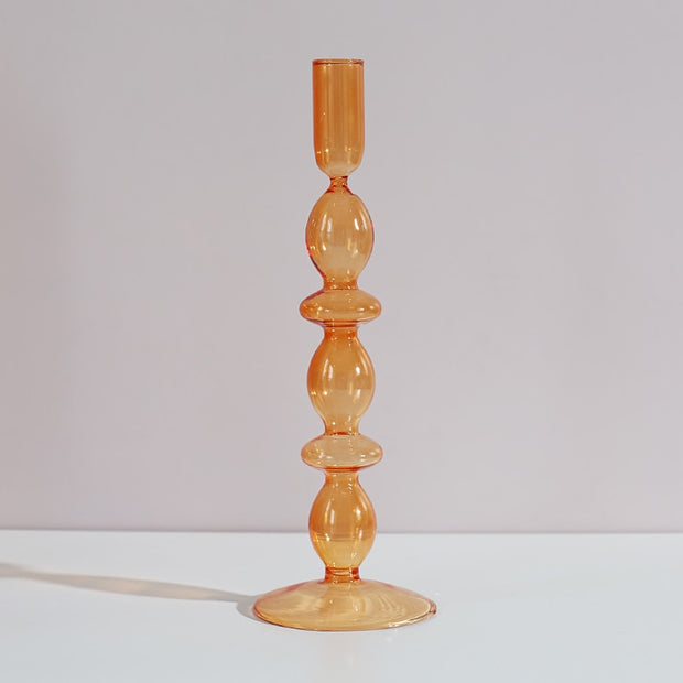 Nordic Colorful Glass Candle Holders