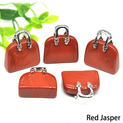 1pc Handbag Model Statue Natural Chakra Semi-precious Stone Quartz Ornament Bag Healing Reiki Figurine Crystals