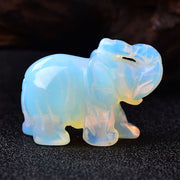 Hand Carved Gemstone 1 PC Elephant Figurine, Natural Stone, Crystal Craft Chakra Meditation, Home Decor