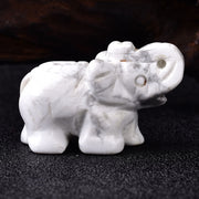 Hand Carved Gemstone 1 PC Elephant Figurine, Natural Stone, Crystal Craft Chakra Meditation, Home Decor