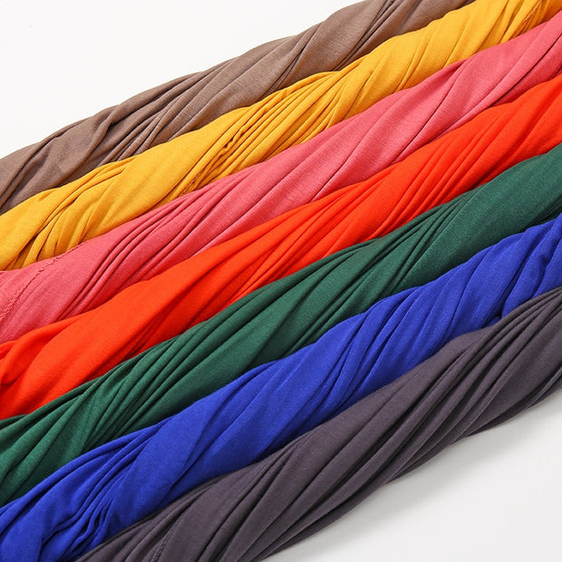 Solid Color Long Breathable Head Wrap