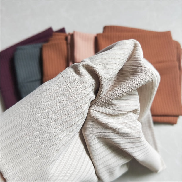 Women Ribbed Inner Underscarf Bonnet Stretch Caps