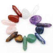 14PCS/Set Natural Stone Crystal Gemstone Chakras Healing Stone
