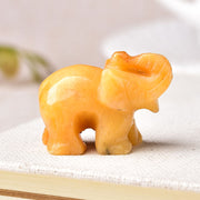 Hand Carved Gemstone 1 PC Elephant Figurine, Natural Stone, Crystal Craft Chakra Meditation, Home Decor