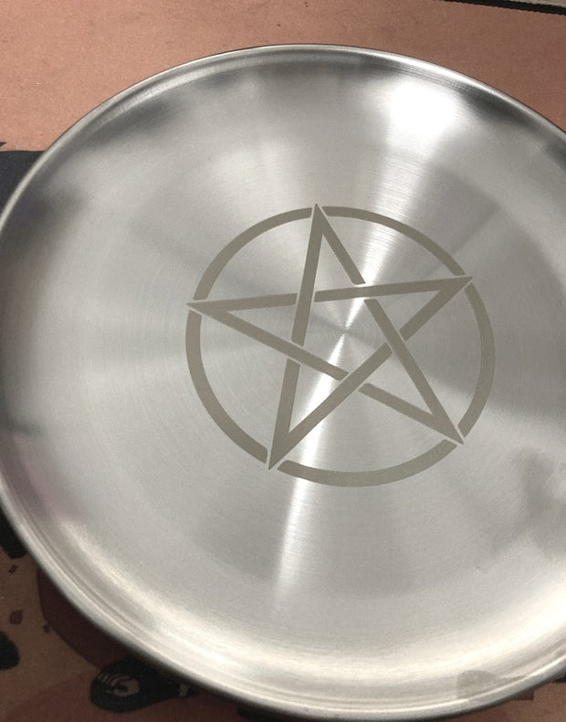 Astrology Pentagram Candlestick Table Altar Plate