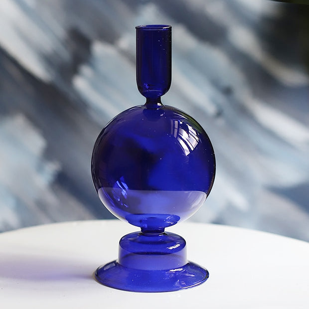 Nordic Colorful Glass Candle Holders