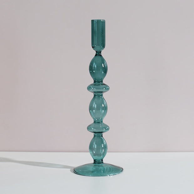 Nordic Colorful Glass Candle Holders