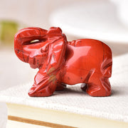 Hand Carved Gemstone 1 PC Elephant Figurine, Natural Stone, Crystal Craft Chakra Meditation, Home Decor