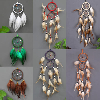 Hanging Drop Feathers Dream Catcher Simple Creative Vintage Home Decorations