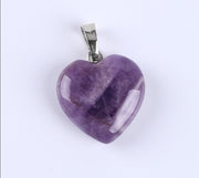 Natural Heart Crystal Pendants
