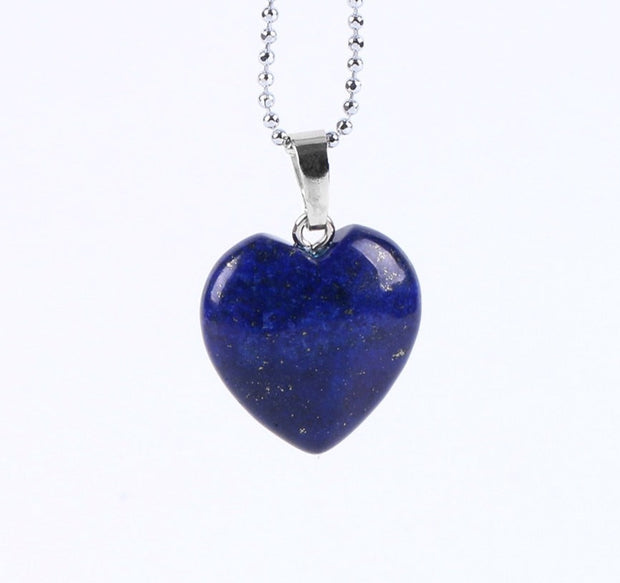 Natural Heart Crystal Pendants