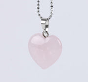 Natural Heart Crystal Pendants