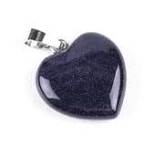 Natural Heart Crystal Pendants
