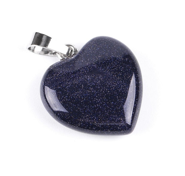 Natural Heart Crystal Pendants
