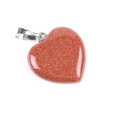 Natural Heart Crystal Pendants