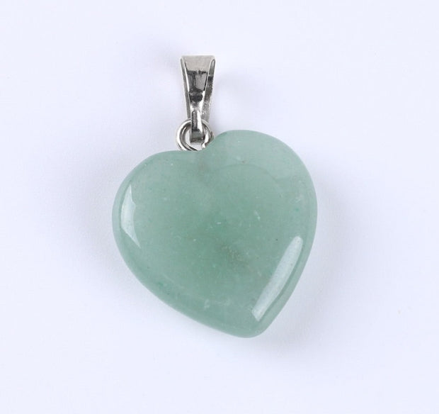 Natural Heart Crystal Pendants