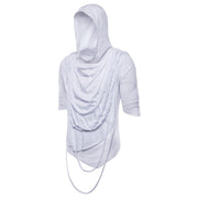New 2025 Men's Tassel Design Gothic Style Hooded Tops for Men