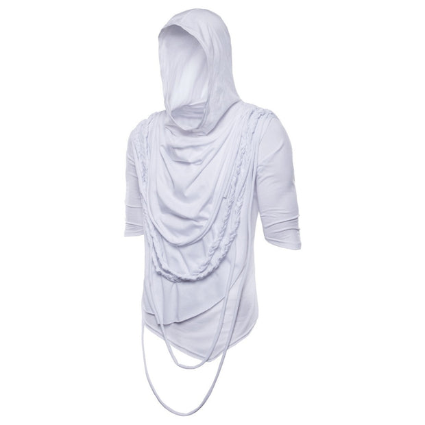 New 2025 Men's Tassel Design Gothic Style Hooded Tops for Men