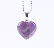 Natural Heart Crystal Pendants