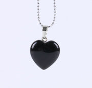 Natural Heart Crystal Pendants