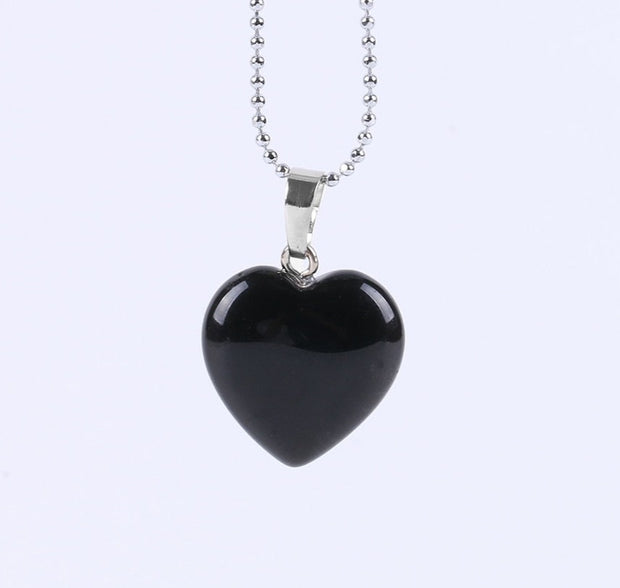 Natural Heart Crystal Pendants