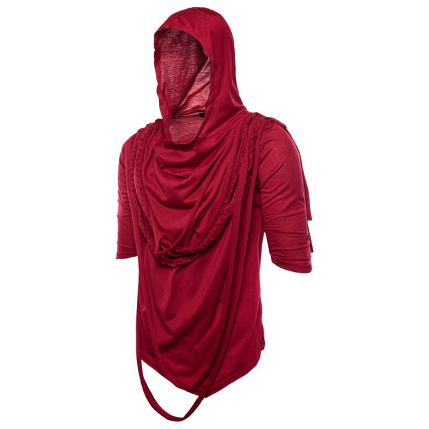 New 2025 Men's Tassel Design Gothic Style Hooded Tops for Men