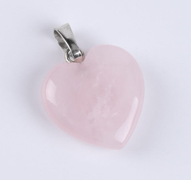 Natural Heart Crystal Pendants