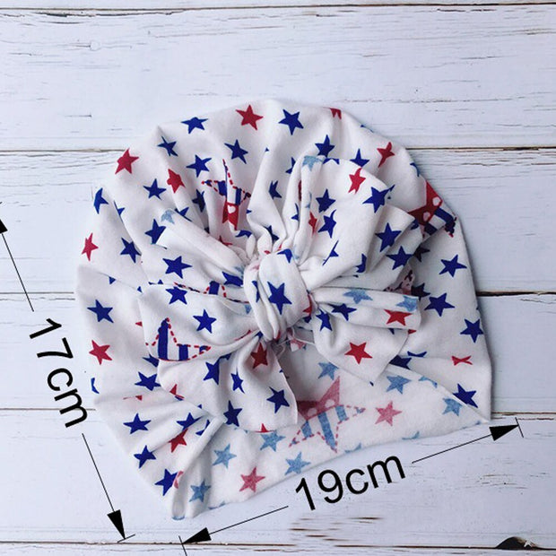 Solid Ribbed Bunny Knot Turban Hats for Baby Bonnet Newborn Toddler 0-4T Headwraps