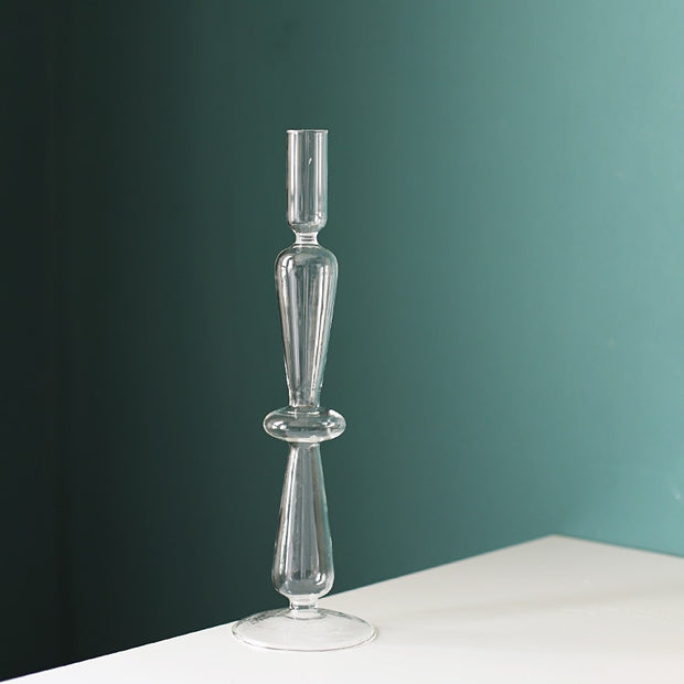 Nordic Colorful Glass Candle Holders