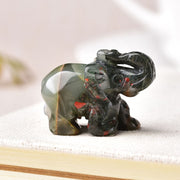 Hand Carved Gemstone 1 PC Elephant Figurine, Natural Stone, Crystal Craft Chakra Meditation, Home Decor