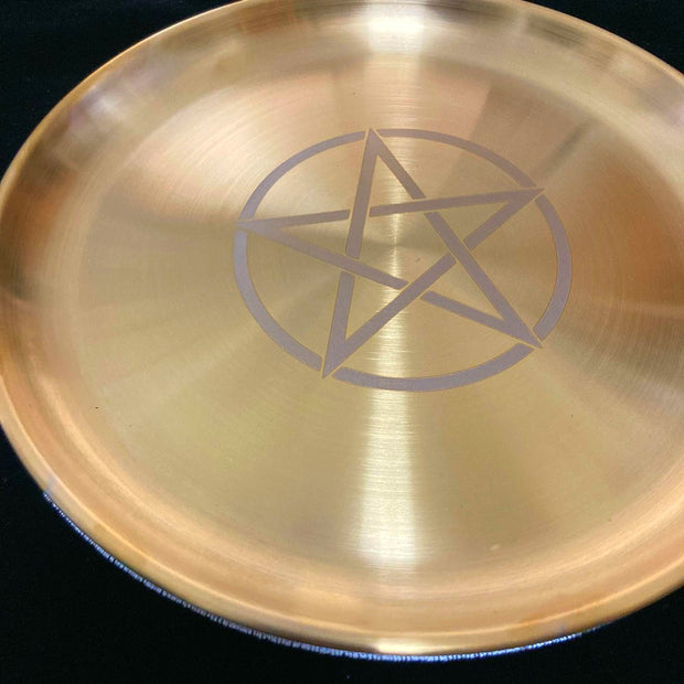 Astrology Pentagram Candlestick Table Altar Plate