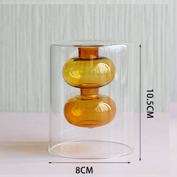 Nordic Colorful Glass Candle Holders