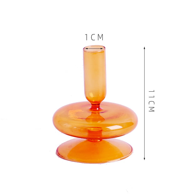 Nordic Colorful Glass Candle Holders