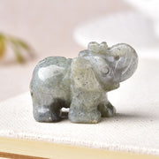 Hand Carved Gemstone 1 PC Elephant Figurine, Natural Stone, Crystal Craft Chakra Meditation, Home Decor