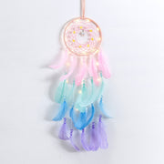 Feathered Lace Ribbon Heart Dream Catcher w/ or w/o lights
