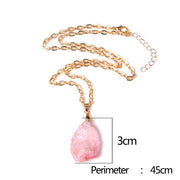 Women's Crystal Healing Energy Necklace w/Metal Chain