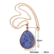 Women's Crystal Healing Energy Necklace w/Metal Chain