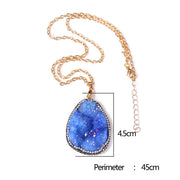 Women's Crystal Healing Energy Necklace w/Metal Chain