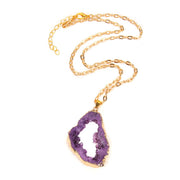 Women's Crystal Healing Energy Necklace w/Metal Chain