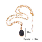 Women's Crystal Healing Energy Necklace w/Metal Chain