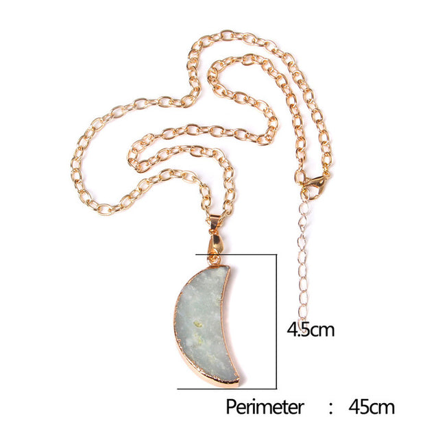 Women's Crystal Healing Energy Necklace w/Metal Chain