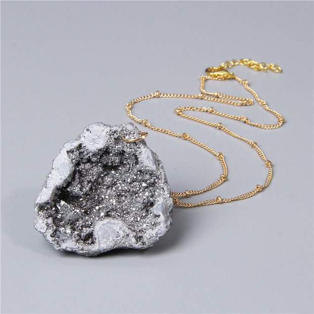 Women's Crystal Healing Energy Necklace w/Metal Chain