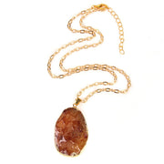 Women's Crystal Healing Energy Necklace w/Metal Chain