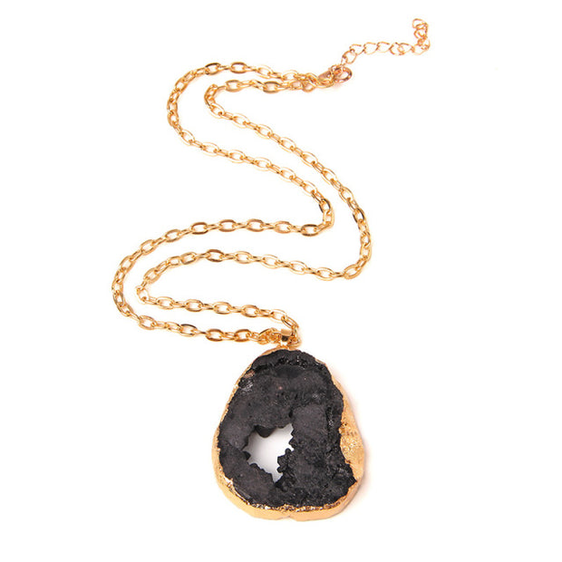 Women's Crystal Healing Energy Necklace w/Metal Chain