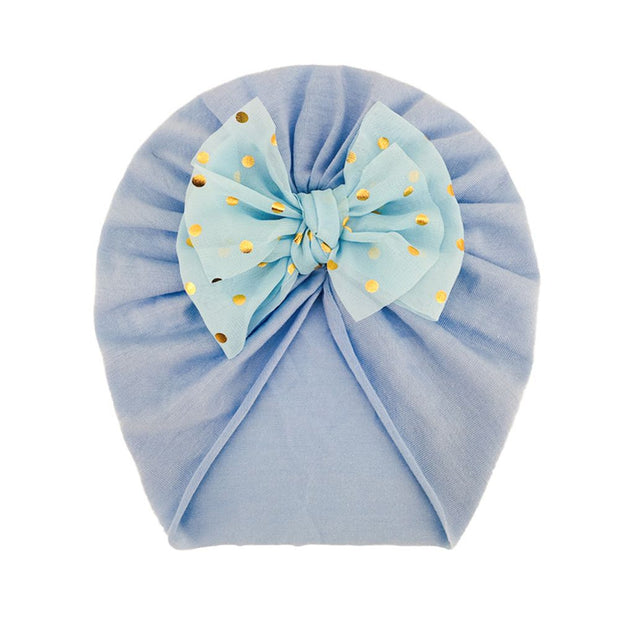 Solid Ribbed Bunny Knot Turban Hats for Baby Bonnet Newborn Toddler 0-4T Headwraps