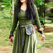 Medieval Dress Women Long Sleeve Maxi Vintage Fairy Dress