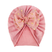 Solid Ribbed Bunny Knot Turban Hats for Baby Bonnet Newborn Toddler 0-4T Headwraps
